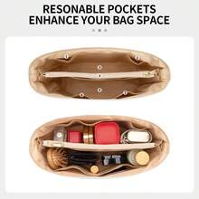 Túi đựng mỹ phẩm Geya, phụ kiện sắp xếp đồ dùng trong túi xách, túi tote bằng giấy, quà tặng giáo viên. - trắng - Xem 3