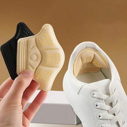 Selbstklebende dicke Schaumstoff Schuheinlagen, Anti-Reibungs Fersenkissen, geeignet zum Anpassen von zu großen Schuhen für besseren Sitz. Schwarze/beige Sportschuh Schutzpolster, Polsterkissen für Freizeitschuhe. Fersenschutz, rutschfest, atmungsaktives Material, Stoßabsorption, breites Design, Schuhe, Frühling/Sommer Auswahl, Brautjungferngeschenk, Zimmer, Strand, Reise, Herren, Damen, Urlaub, süße Artikel, Schuhständer, Stauraum, Abschluss, Glückwunsch Absolvent, Abschlussfeier