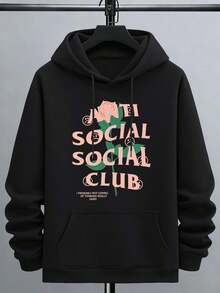 Anti Social Club Graphic Hoodie Quality Fabric, Casual, Comfortable, Durable, Unique Graphic Print - Black - View 2