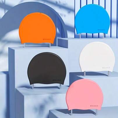 成人硅胶泳帽，男女儿童时尚硅胶泳帽，大号无压迫泳帽