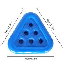1/2pcs Blue 6-Hole Floating Triangle Drink Holder, Swimming Pool Floats, Desktop Bar Tray, Summer Party Decor, Beach Essential, Beach Essentials, Pool Float - Cup Holder - View 6