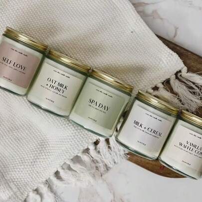 1PC White Glass Jar Soy Wax Candle, Smokeless Clean Burn – 3.5oz Candle Jar For Home Scented Candles, Relaxing Gift, Long-Lasting – Natural Plant Wax, Creates Evening Ambiance, Perfect Gift For Family & Friends, Women's Gift With Long-Lasting Fragrance, Infused With Essential Oil Scent. The Perfect Choice For Gifting To Loved Ones.