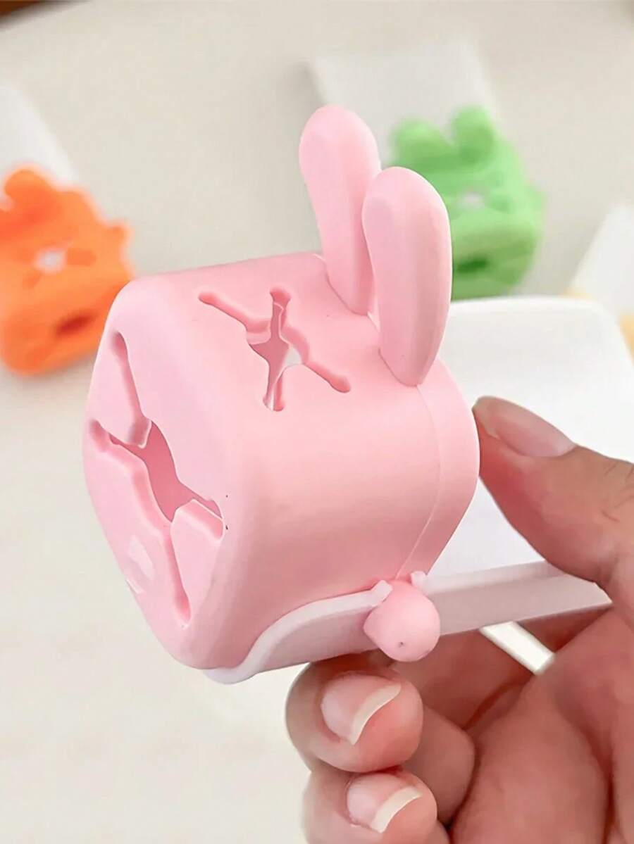 1pc Faucet Extender, Rabbit Ear Design, Convenient For Handwashing, Silicone Extended Anti-Splash Hose, Cartoon Style - Multicolor - View 1