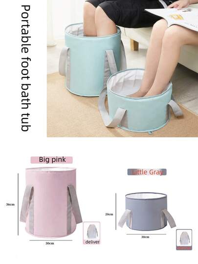 1 Portable Foot Bath Bucket With Temperature Control And Bubble Function, Which Is An Ideal Choice For Home Spa, Bathroom Decoration, Travel, Outdoor Foot Bath, Autumn Decoration And Back-To-School Season.