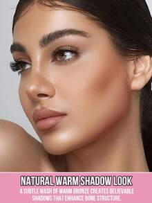Misslyn 海滩风情！古铜修容粉，哑光古铜粉，显色度高，粉质细腻柔滑，自带镜子，面部修容古铜粉，持久妆效，轻盈透气，易于晕染，品牌美妆，面部彩妆，女士及女孩适用，冬季必备，Y2K风格，时尚百搭，生日礼物佳选，情人节礼物，派对必备，最佳色号，纯素且无动物实验 - 51 HOLIDAY HOORAY! - 查看 3