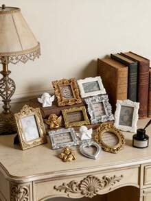 4件套复古维多利亚风格迷你相框装饰，复古迷你相框拍摄道具，DIY拍摄场景装饰，娃娃屋配件，DIY迷你房屋家具模型，手工爱好，迷你装饰，创意展示，珠宝定位框，珠宝展示道具，生日毕业礼物，家居装饰，房间装饰 - 多色 - 查看 8