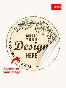 1-100pcs Customized Labels - Waterproof Stickers With Any Design, Image, Logo, Text, Personalized Thank You Labels, Commercial Logos - Multicolor - View 20