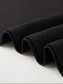 男士休闲印花短袖T恤，嘻哈街头风，百搭夏季上衣 - 黑色 - 查看 5