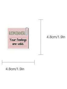 50pcs English Text Reminder Stickers Waterproof For Phone Case, Luggage, Laptop Decor Back To School - 查看 11