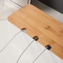 大型木纹理线盒 - 适用于电视线、电脑线、USB集线器和桌下电源插座，采用ABS塑料制成 - 彩色 - 查看 7