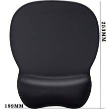 Miếng bảo vệ cổ tay bằng cao su, tấm lót chuột công thái học giúp giảm đau, phù hợp cho máy tính để bàn, máy tính xách tay, văn phòng và nhà riêng, kích thước 9.9 x 7.83 inch, màu đen. - Nhiều màu - Xem 7