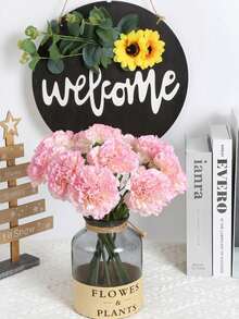 3支仿真康乃馨 - 适用于母亲节、婚礼、情人节装饰、家居卧室装饰、厨房、客厅、阳台装饰、仿真花装饰、房间装饰和家居装饰 - 粉色 - 查看 1