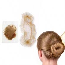 60pcs Light Brown Elastic Hair Nets, Women's Invisible Hair Nets, Suitable For Catering Service, Ballet Buns, Sleeping, Flight Attendants, Nurses, Fine Mesh Bun Cover Hairnets - Light Brown - View 5