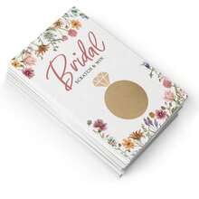 Scratch & Win Bridal Shower Game Cards, Floral Wedding Shower Party Game With Scratch Off Stickers For Bridal Shower Decorations - Style 2 - View 5