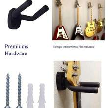 Universal Guitar Wall Mount - Adjustable Hooks Suitable For Electric Guitar/Guitar, Bass, Ukulele, Violin, Erhu | Space-Saving Durable Holder For Home/Studio Storage, Instrument Protection - Multicolor - View 6