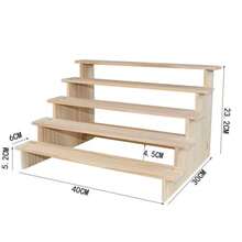 1个木制展示架，收藏人偶展示柜，珠宝，古董，宝石，手镯，香水，首饰展示架 - 原木色 - 查看 8