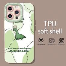 Dinosaurio verde con libros que animan a ser uno mismo.funda de teléfono Fundas compatibles con ,Apple,VIVO,OPPO,,, y Honor.Fabricadas en silicona TPU,ofrecen protección contra golpes y caídas. - Blanco - Ver 3