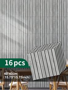 8/16pcs 3D Wood Grain Wall Panel, Thickened Self-Adhesive IXPE Wallpaper, Peel And Stick, Waterproof Easy To Clean, DIY Detachable Wall Stickers For Home Decoration, Suitable For Renovating Living Rooms, Kitchens, Offices, Ceilings, And Bedrooms - 15.75*15.75inch - View 20