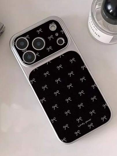 1 PC, Ins Temperament Full Screen Line Bowknot Is Suitable For The Iphone17 Iphone17promax/Iphone16 Pro Max/Iphone15 Pro/Iphone14 Iphone13/12/11, Suitable For Family/Friends/Sister/Girlfriend On Valentine's Day Gift/Birthday Gift/Mother's Day Gift