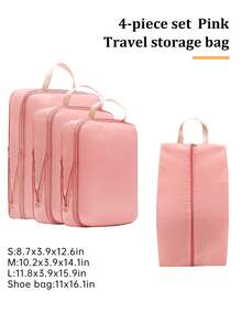 4pcs Travel Compression Packing Cubes, Foldable Clothes & Laundry Organizer - Multicolor - View 12