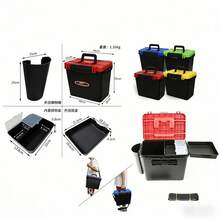 1 Pc Large Fishing Gear Lure Storage Box - Multifunctional Storage Case, Durable Plastic Material, Secure Locking Design, Waterproof And Moisture-Proof, Ideal For Hunting And Fishing Enthusiasts (Color Random) - Random Color - View 8