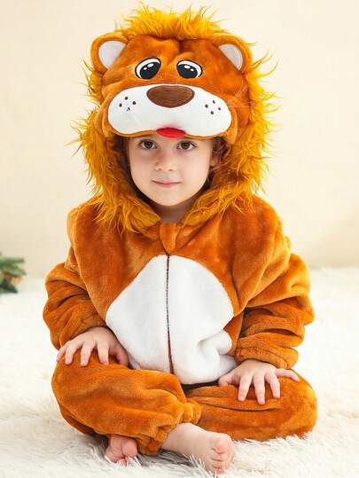  Bộ đồ ngủ trẻ em MICHLEY hình voi, sư tử và bò hoạt hình, chất liệu polyester, thoải mái và dễ thương, thích hợp cho mùa thu và mùa đông, dành cho bé trai và bé gái từ 1-3 tuổi, sử dụng hàng ngày.