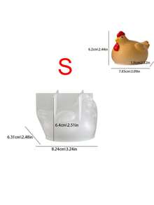 Molde de Silicone DIY 3D para Vela de Galo, Galinha, Pintinho, Molde de Cera, Sabão, Resina para Decoração Doméstica de Fazenda de Animais - molde de silicone branco - Visão 9