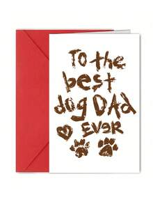 1pc Funny Dog Mum & Dog Dad Greeting Card, Hilarious Cute Pet Lover Card For Birthday Mother's Day Father's Day Christmas - Sets - View 9