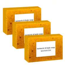 6/5/4/3/2/1 Pieces Of Lemon Turmeric And Tumeric Soap, Soap, 100g Net Per Bar, Body Soap Cleansing And Skin Care Products, Suitable Bath And Care, Contains Natural Ginger Extract, Deep Cleansing And Moisturizing Handmade Soap - màu vàng - Xem 16