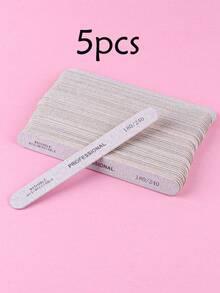 20/10/5pcs Thin Wooden Nail Files, 100/180 Grit Double-Sided Wooden Nail Sanding Papers, 180/240 Grit Double-Sided Nail Polishing Files, Professional Nail Polishing Files, Boat-Shaped Double-Sided Wooden Foot Polishing Files, Nail Buffing Blocks, Suitable For Natural Nails, Home Nail Salons, Acrylic Nails, Etc. - Grey - View 7