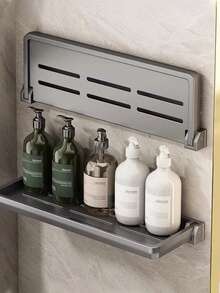 90 Degree Foldable Aluminum RV Wall Mount Rack - Space-Saving Storage Shelf For Campers And RVs, Bathroom Organizer, Durable Metal Holder For Phones, Keys And Accessories, Easy Installation, RV Accessories - Multicolor - View 8