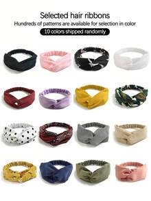 5/10 chiếc Băng đô đan chéo cổ điển, khăn trùm đầu co giãn, thấm hút màu trơn, thời trang thủ công cho nữ, nhiều màu sắc, phụ kiện tóc, băng đô mùa thu đông cho trang phục du lịch, khăn quàng cổ thanh lịch cho nữ, khăn trùm đầu mềm mại - Nhiều màu - Xem 24