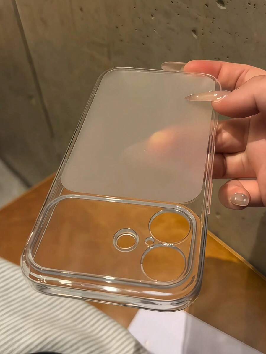 极简透明亮面摄像头保护手机壳，兼容 17 Pro Max、17 Pro、17 Air、16 Pro Max、15、14、13 Pro Max，磨砂透明后盖