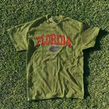 Summer Tops Summer New Short Sleeve Pattern Top ,Vintage Florida State Gators Shirt White New White All Sizes, Shirt Hot   Summer TopsNew Comfortable Retro Cotton T-Shirt-Unisex Summer Casual Vintage Cotton Printed T-Shirts For Couples - 綠色 - 查看 7