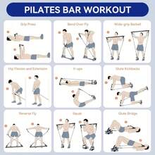 Multifunctional Tension Rope Fitness Stretcher For Home Abdominal Stretching Training, QDRV Tension Rope Pilates Stick Set - 60 Pounds - View 7