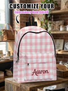 Customized Embroidered Pocket Backpack, Personalized College Backpack, Travel Backpack, School Backpack, Laptop Bag, Custom Backpack, Casual & Fashionable - Multicolor - View 8