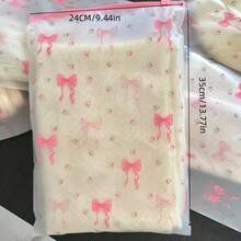 20pcs Transparent Floral Bow Clothing Storage Bags With Zipper - PEVA Material, Ideal For Clothes, Underwear, Toiletries, And Cosmetics. Essential For Travel, Home Organization, And Luggage Sorting. High Quality And Long-Lasting - View 4