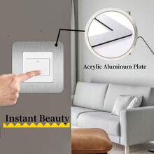 1pc/4pcs Acrylic Minimalist Single Switch Panel, Switch Protective Cover, Wall Decor Switch Sticker, Home Decor Switch Accessory - A - View 6