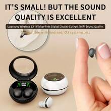 New Mini Invisible Wireless Earbuds, Ultra-Small Invisible Headphones, Extra-Long Standby, With Microphone, Unisex - Multicolor - View 9