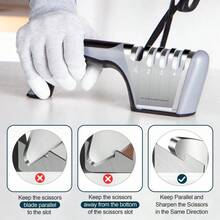 SOKANY 4-In-1 Multi-Function Knife Sharpener, 4-Slot Professional Sharpener, One-Touch Blade Repair, Fast & Efficient, Non-Slip Base, Suitable For Ceramic And Steel Knives & Scissors, Essential Kitchen Tool - Multicolor - View 8