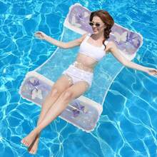 Phao bơi đôi hình hoa đính kim sa, võng lưới dày dặn dành cho một người, thích hợp cho hồ bơi mùa hè. - Nhiều kiểu dáng - Xem 4