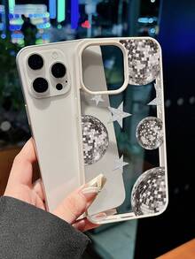 1pc Disco Ball Glitter Stars Phone Case, Suitable For IPhone 17 Pro Max/17 Pro/16 Pro Max/16 Pro/16/15 Pro Max/15 Pro/15/14 Pro Max/14/13 Pro Max/13 Pro/13/12 Pro Max/12 Pro/12/11 Series - Multicolor - View 1