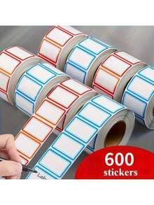 100/500/1000張無殘膠防水防油標籤貼紙，適用於冰箱、冷凍庫、儲藏室與廚房收納，完美搭配食品容器、玻璃罐、便當盒，食品儲存標籤 (500張) - 隨機 - 查看 3