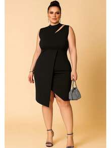 Plus Size Dresses - 黑色 - 查看 1