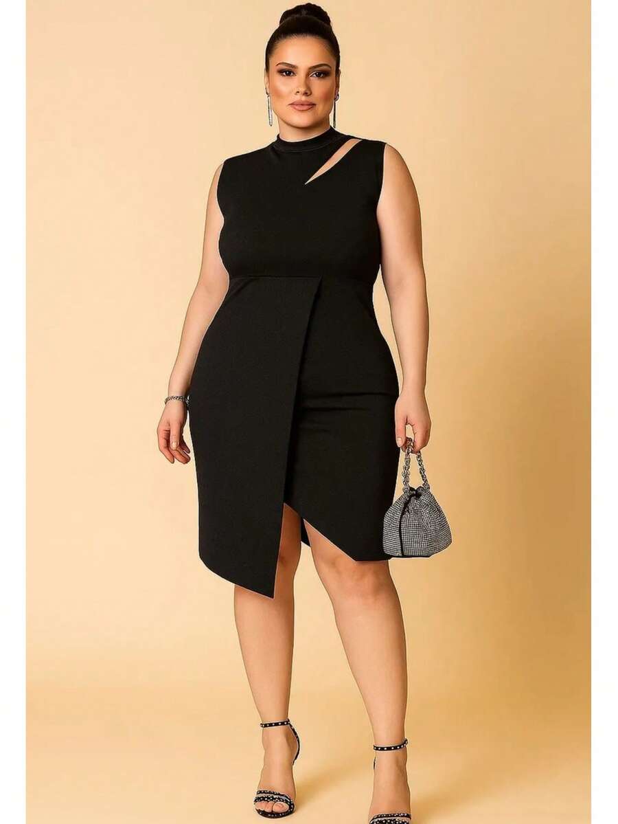 Plus Size Dresses - 黑色 - 查看 1