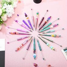 DOMUUH 30pcs/Pack Plastic Pens With Beads, Suitable As Mother's Day Gift, Graduation Gift, Office Use Or Back To School Items - A - View 9