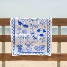 超大号超细纤维沙滩巾，适用于游行、露营、游泳和野餐。轻便易携。 - 海灘 - 查看 21