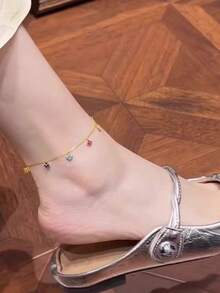 1 Bộ trang sức thời trang bằng thép không gỉ hình hoa bốn lá sang trọng, nhẫn và hoa tai cỏ bốn lá Dopamine dành cho nữ - Vàng - Xem 10