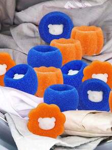 8/15pcs Laundry Sponge Ball, Pet Hair Remover For Laundry, Reusable Drying Washing Ball, Reduce Clothes Pleated, Save Washing Machine Drying Time - Cleaning Ball - View 7