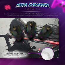 XXL 防水缝边游戏鼠标垫 - 大型动漫风格超大鼠标垫 - 游戏玩家桌面垫配件 - 查看 3